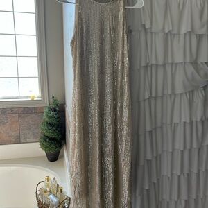 Elegant Gold Sequin Dress